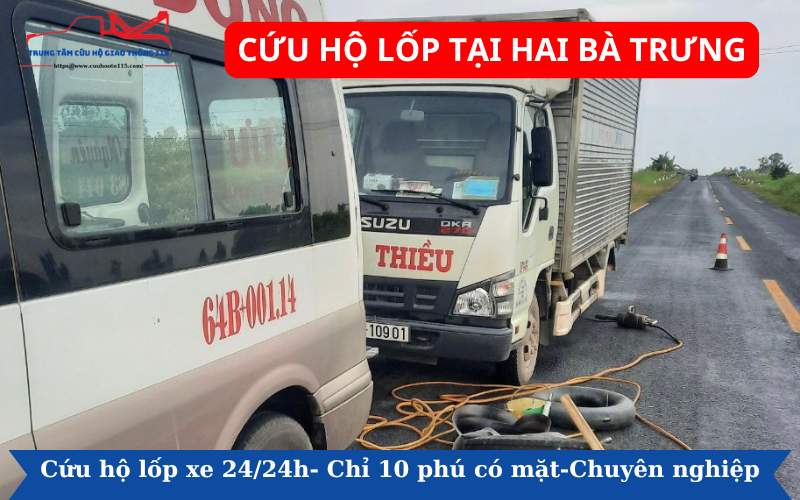 Cứu hộ lốp tại Hai Bà Trưng